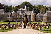 France, Brittany, Pleugueneuc zoo, pack of hounds