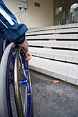 France, Suresnes, access and disabled people, 04/10/07.
