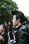 JAPON, TOKYO, Japanese rocker at Yoyogi parc