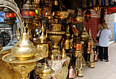 Algeria, Algiers, Krim-Belkacem boulevard, antiquarian shop