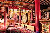 Prayer hall, Monastery of Lamayuru, Lamayuru, Ladakh, India