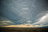 Dramatic Storm Clouds Gathering Over Landscape, Idaho, USA
