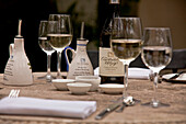 Tisch Impression, Restaurant La Colombe, Constantia, Westkap, Südafrika, RSA, Afrika