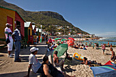 Strandimpression am Muizenberg Beach, Muizenberg, Kapstadt, Westkap, Südafrika, RSA, Afrika