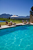 Swimming Pool at the Asara Wine Estate, Stellenbosch, Western Cape, South Africa