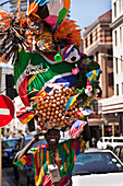 The famous street-art performer Eggman, Gregory da Silva, Cape Town, Western Cape, South Africa