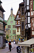 Rathaus und Fachwerkhäuser in Schmalkalden, Thüringer Wald, Thüringen, Deutschland