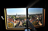 View from St. Jacobs church over the city of Weimar, Thuringia, Germany