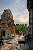 Temple at dusk, East Mebon, Cambodia