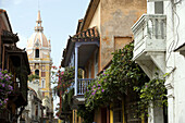 View towards Cathedral, Cartagena, Colombia