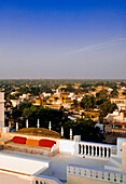 View of town from fort of Mandawa, Rajasthan, India