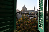 Duomo Santa Maria del Fiore, view from hotel window, Florence, Tuscany, Italy
