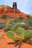 Chapel of the Holy Cross in the red rocks of Sedona, Arizona, USA.