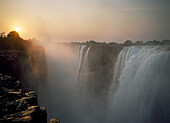 Victoria Falls at dusk, Zimbabwe