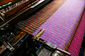 Weaving traditional Harris tweed, Outer Hebrides, Scotland