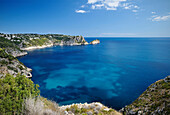 Blick auf Mittelmeer, Granadella Bucht, Costa Blanca, Spanien