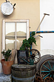 Antiques in front of an antique shop, Bavaria, Germany