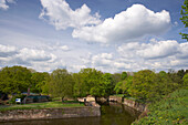 Vauban Festung unter Wolkenhimmel, Saarlouis, Saarland, Deutschland, Europa