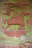Detail of the Mithras temple at Freisen - Schwarzerden, Saarland, Germany, Europe