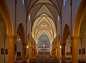 Interior view of the Liebfrauenkirche, Church of Our Lady, Puettlingen, Saarland, Germany, Europe