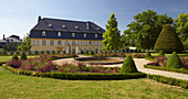 Palais von Nell with baroque garden, Gaerten ohne Grenzen, Perl, Saarland, Germany, Europe