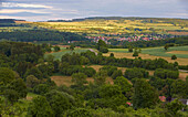 Blick auf Blickweiler am Abend, Blieskastel, Bliesgau, Saarland, Deutschland, Europa