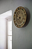 Old fashioned clock on the wall, Poysdorf, Lower Austria, Austria