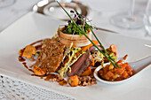 Lamb fillet with chanterelles, South Tyrol, Italy