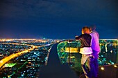 View of Bangkok from The Sirocco Bar and Restaurant, State Tower, Silom District, Bangkok, Thailand, Southeast Asia, Asia