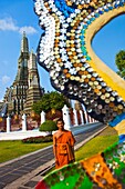 Wat Arun, The Temple of the Dawn, from Mae Nam Chao Phraya River  Bangkok, Thailand, Southeast Asia, Asia