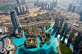 United Arab Emirates January-2010 Dubai City Burj Dubai Lake Hotel and Old Town, Dubai.