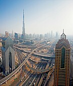United Arab Emirates January 2010 Dubai City Sheikh Zayed Avenue.