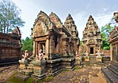 Cambodia-No  2009 Siem Reap City Angkor Temples W H  Banteay Srei Temple Inner enclousure.
