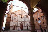 Italy, tuscany, Pienza city, cathedral