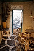 Cafe, Quarter of Alefkandra, Little Venice, Mykonos, Cyclades Islands, Greece