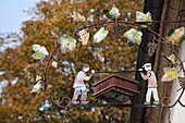 France, Marne, Champagne Region, Hautvillers, sign for wine merchant