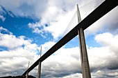 France, Midi-Pyrenees Region, Aveyron Department, Millau, Millau Viaduct Bridge