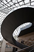 France, Paris, Musee du Louvre museum, Louvre Pyramid interior