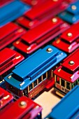 USA, California, San Francisco, miniature San Francisco cable car toys