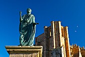 Monument to Emperor Augustus, Castro Urdiales, Cantabrian Sea, Cantabria, Spain