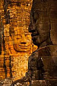 Face-towers  Upper terrace  Bayon Temple  Angkor  Siem Reap town, Siem Reap province  Cambodia, Asia