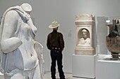 Florida, Tampa, Tampa Museum of Art, classical Greek sculpture, cowboy
