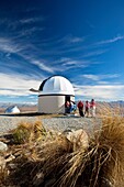 Guided tour, Mt John atronomical observatory, above Lake Tekapo, Mackenzie country, Canterbury, New Zealand