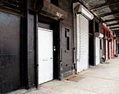 Row of Loading Bay Doors, New York, NY, USA