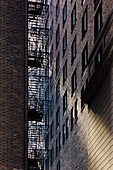 City Alleyway Between Two Apartment Buildings, Chicago, Illinois