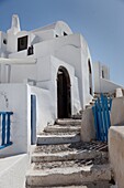 Stairs in Oia Santorini  Cyclades Islands  Greece