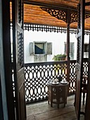 Tea time on verandah in Stone Town, Zanzibar