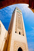 Exterior of the Hassan II mosque in Casablanca, Morocco