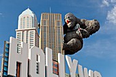 The exterior of the Hollywood Wax Museum with King Kong in Branson, Missouri, USA