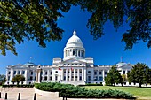 The Arkansas State Capitol building in Little Rock, Arkansas, USA